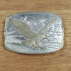 Vintage Belt Buckle Metal Eagle Majestic Outdoors Western
